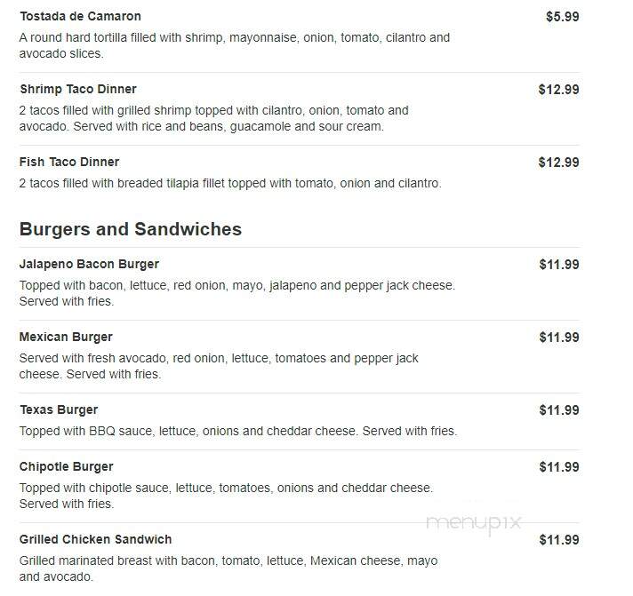 Quinta Carmina - Belvidere, IL menu_pic
