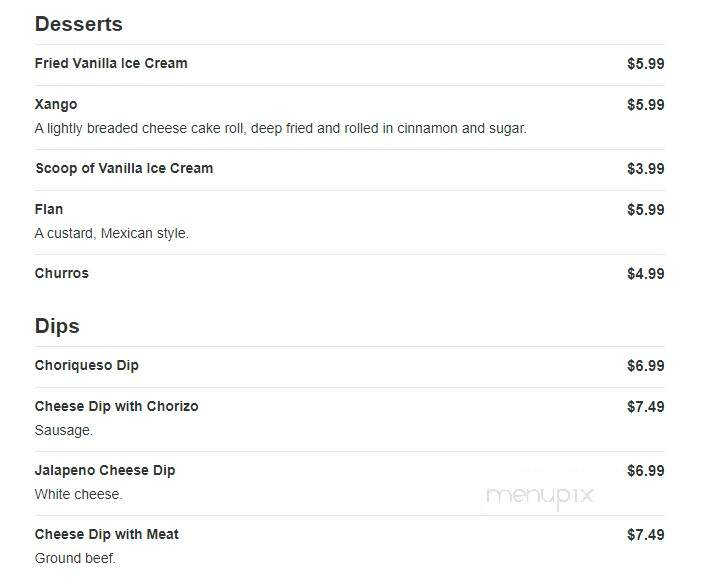 Quinta Carmina - Belvidere, IL menu_pic