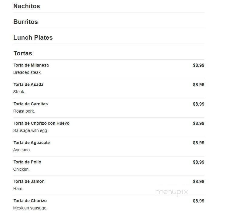 Quinta Carmina - Belvidere, IL menu_pic