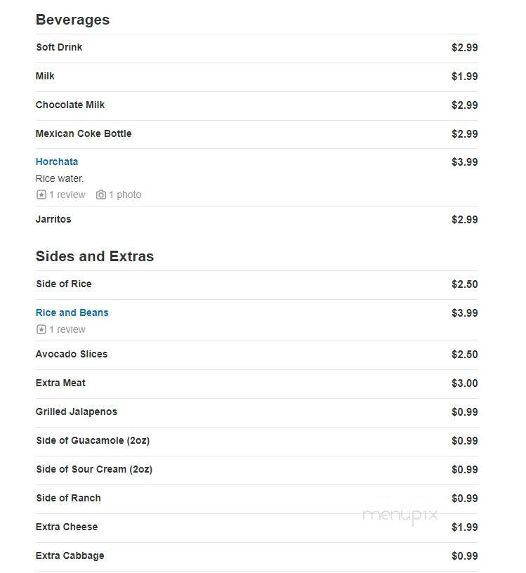 Quinta Carmina - Belvidere, IL menu_pic