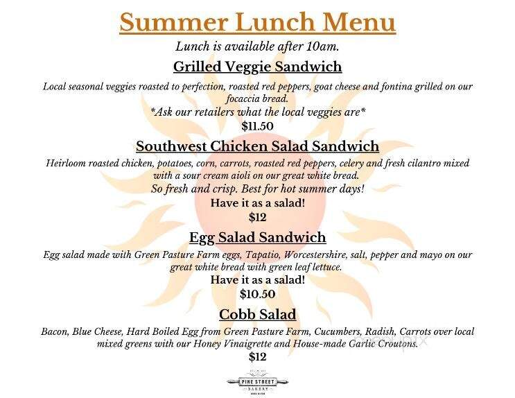 Pine Street Bakery - Hood River, OR menu_pic