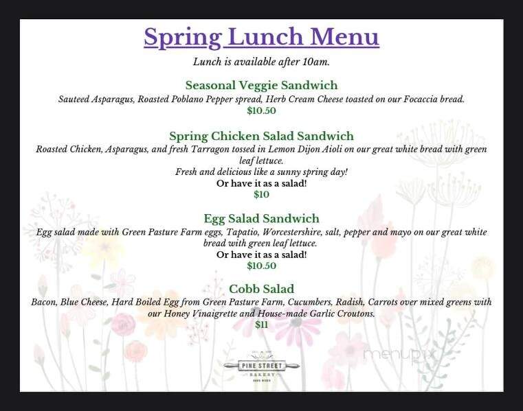 Pine Street Bakery - Hood River, OR menu_pic