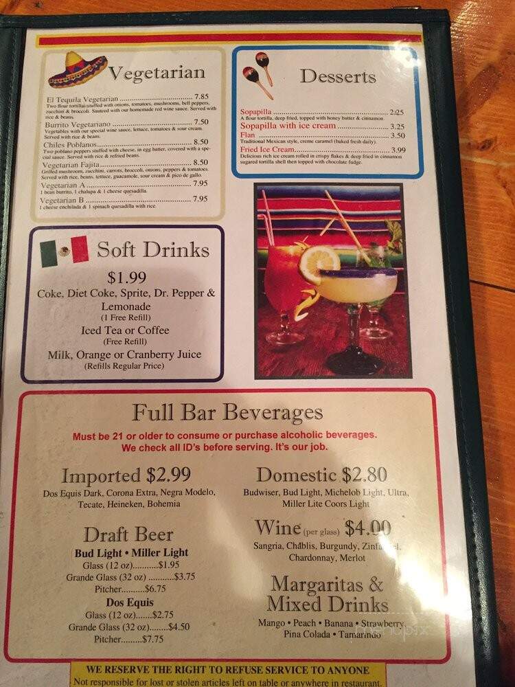 El Tequila - Milledgeville, GA menu_pic
