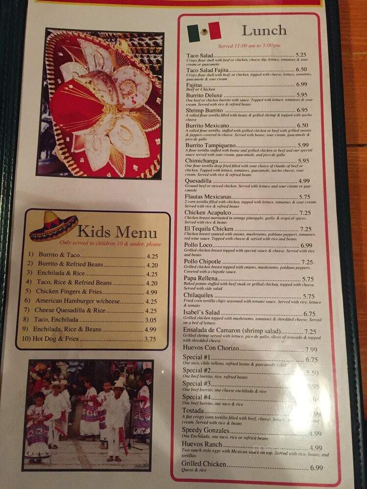 El Tequila - Milledgeville, GA menu_pic