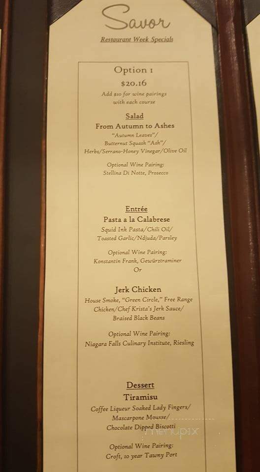 Savor - Niagara Falls, NY menu_pic