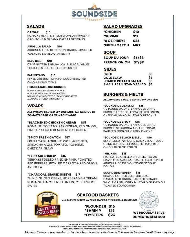 Sound Side Steak Seafood - Morehead City, NC