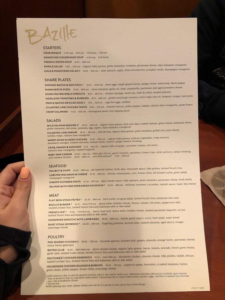 Bazille - Canoga Park, CA menu_pic