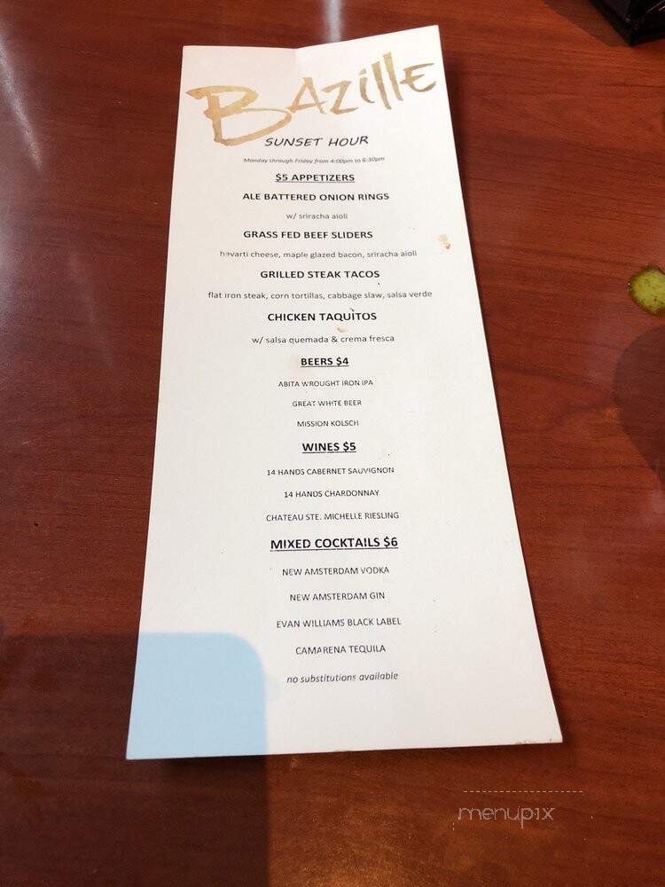 Bazille - Canoga Park, CA menu_pic