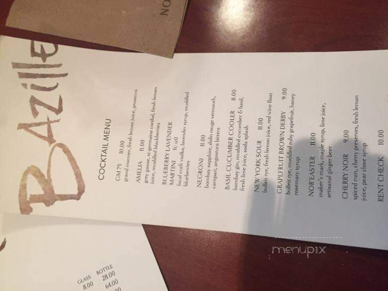 Bazille - Canoga Park, CA menu_pic