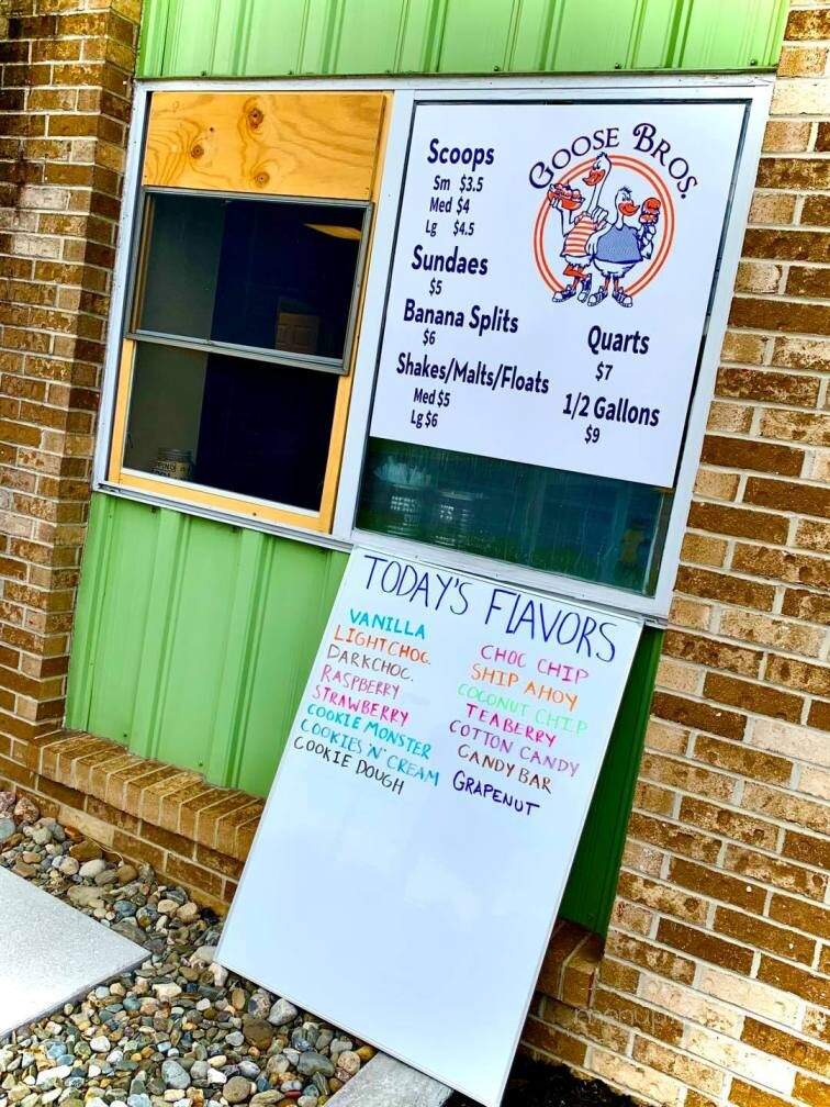 Goose Bros. Ice Cream - Shippensburg, PA menu_pic