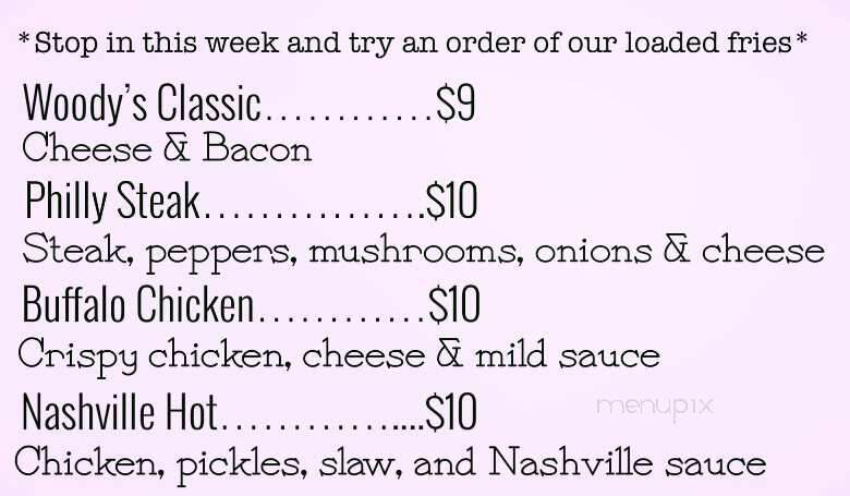Woody's Blvd Hoagies - Altoona, PA menu_pic