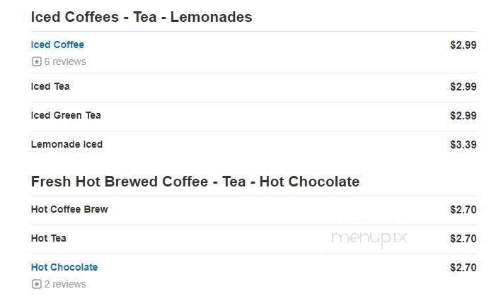 Perfecto's Caffe - North Andover, MA menu_pic