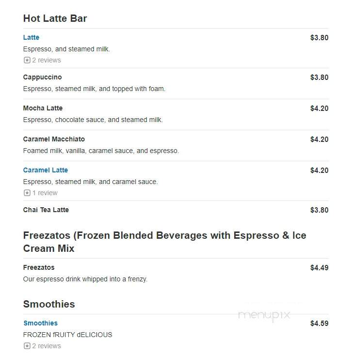 Perfecto's Caffe - North Andover, MA menu_pic