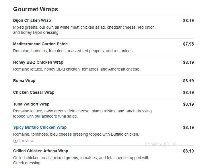 Perfecto's Caffe - North Andover, MA menu_pic