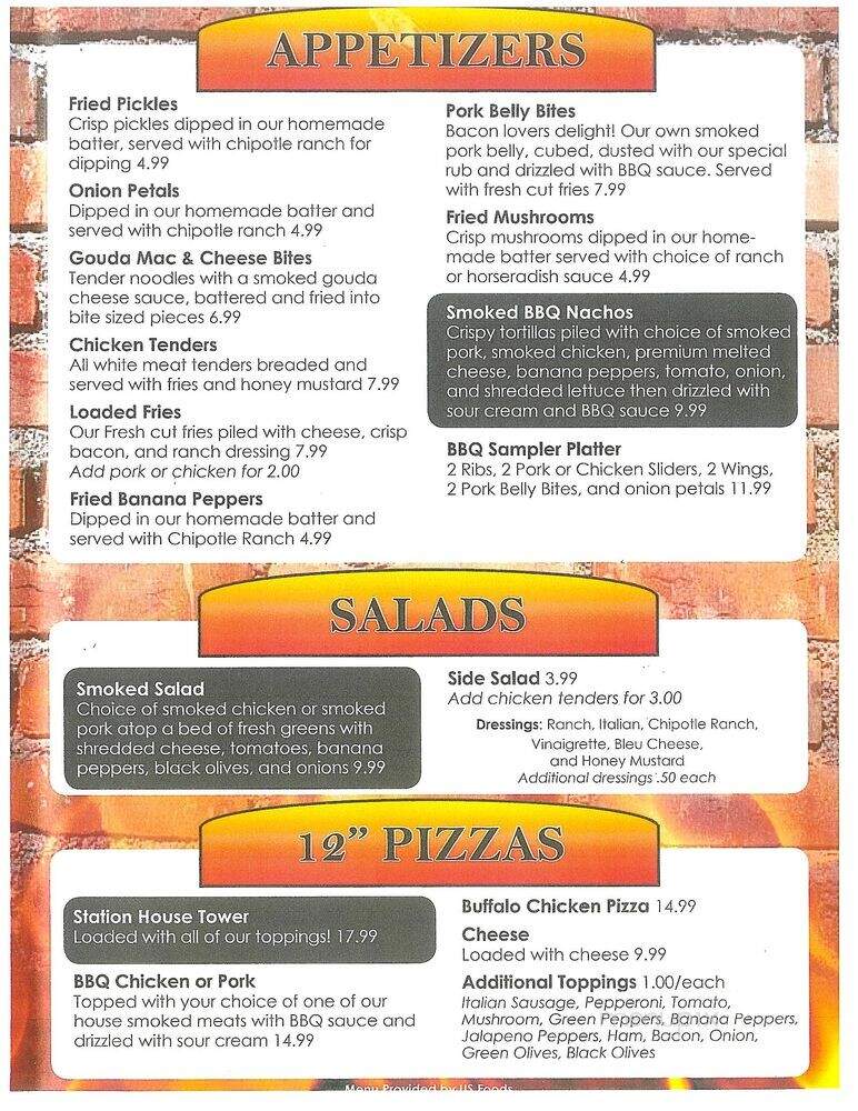 Station House 81 - Commercial Point, OH menu_pic