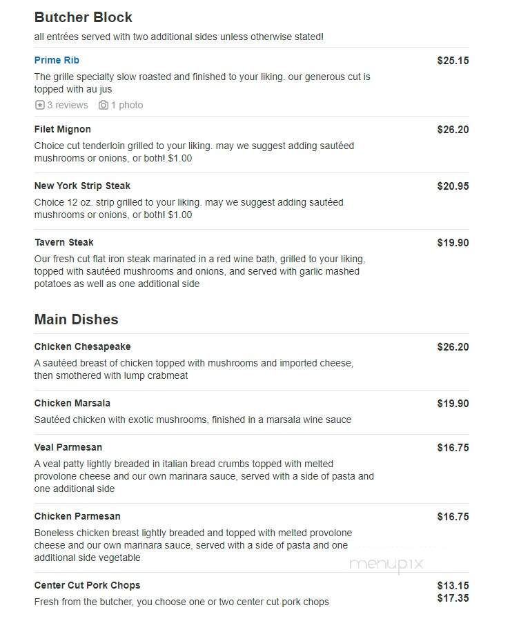 Cassell's Grille - Mount Holly Springs, PA menu_pic
