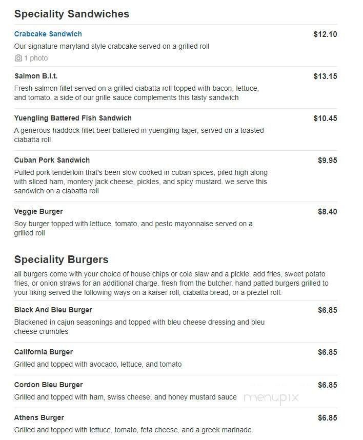 Cassell's Grille - Mount Holly Springs, PA menu_pic
