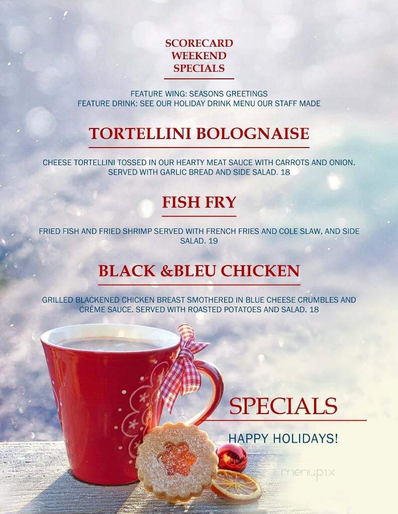 Scorecard Sports Bar & Grill - Wind Gap, PA menu_pic