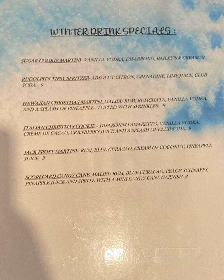 Scorecard Sports Bar & Grill - Wind Gap, PA menu_pic