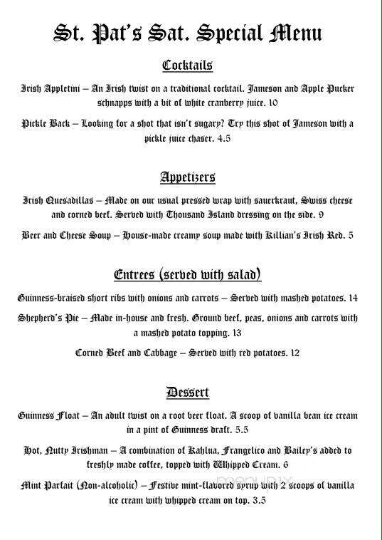 Scorecard Sports Bar & Grill - Wind Gap, PA menu_pic
