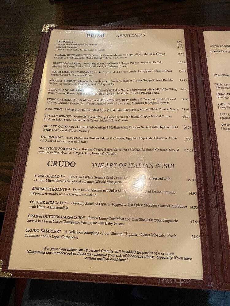 Toscana 52 - Feasterville Trevose, PA menu_pic