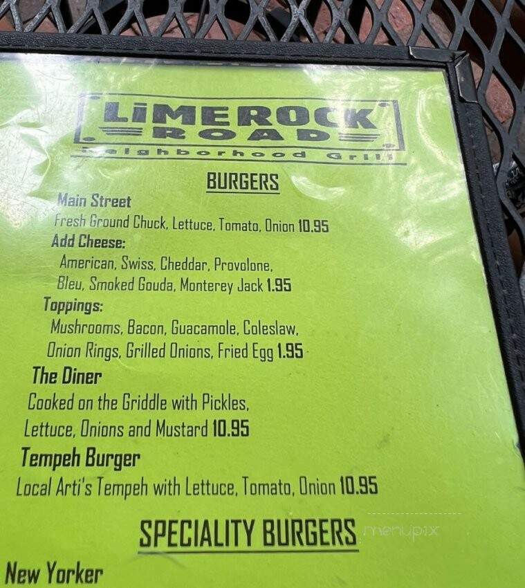 Limerock Road - Gainesville, FL menu_pic