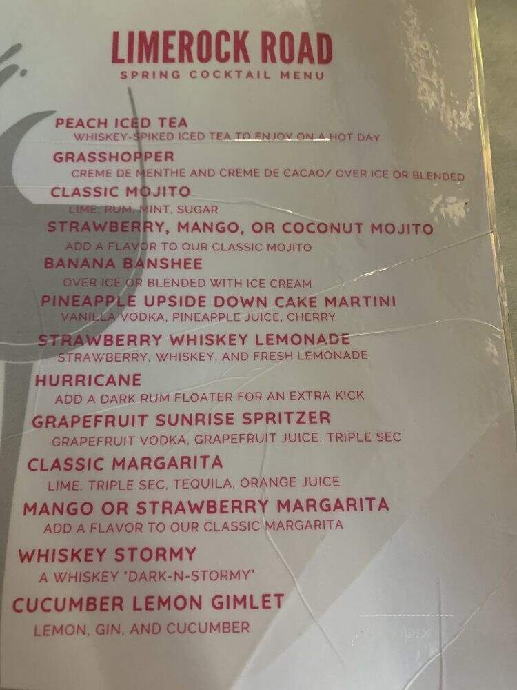 Limerock Road - Gainesville, FL menu_pic