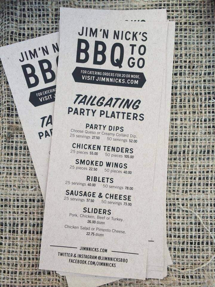 Jim 'N Nick's Bar-B-Q - Alabaster, AL menu_pic