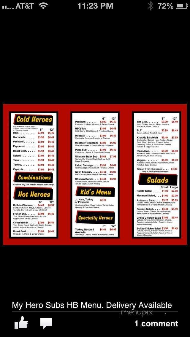 My Hero Subs and Pub - Phelan, CA menu_pic