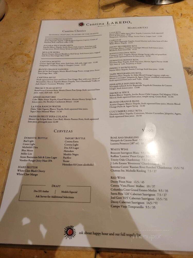 Cantina Laredo - Wesley Chapel, FL menu_pic