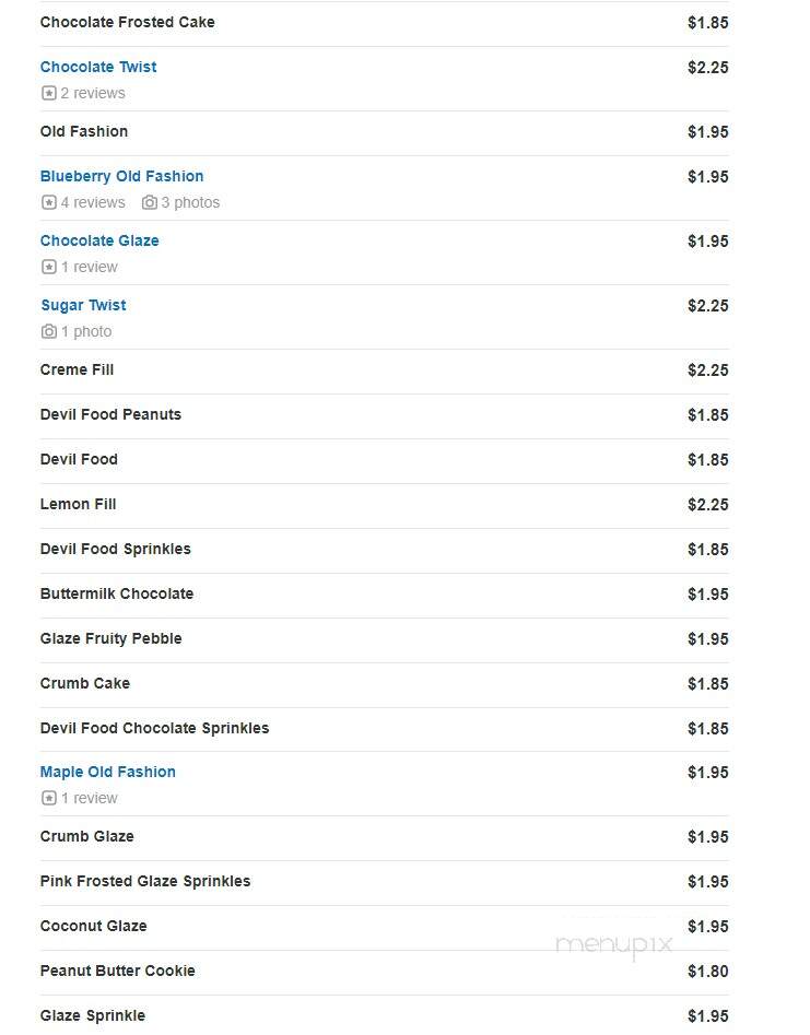 Rainbow Donuts - West Covina, CA menu_pic