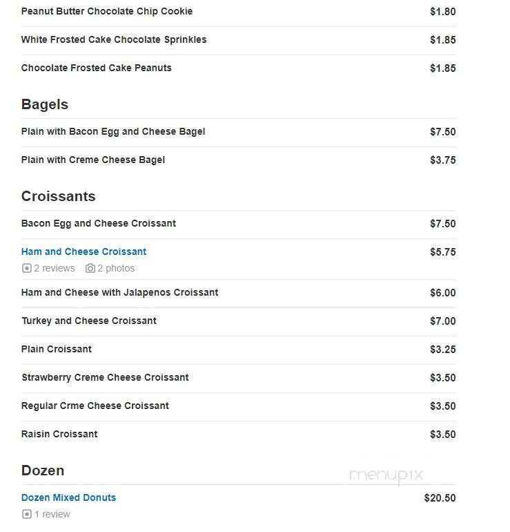 Rainbow Donuts - West Covina, CA menu_pic