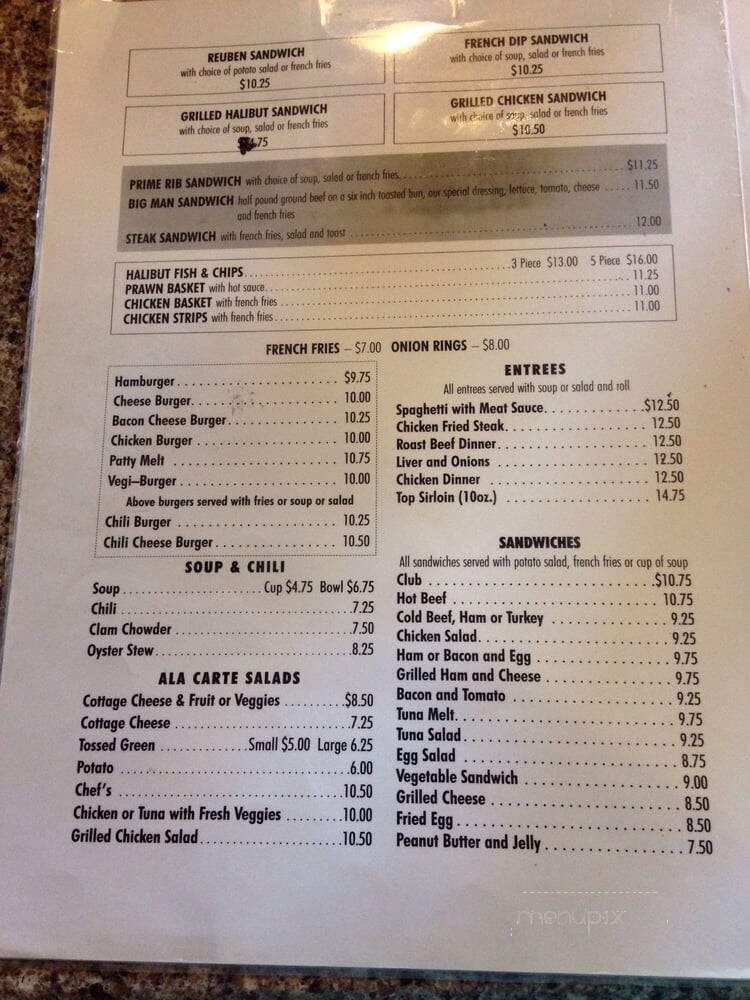 Huckleberry Inn - Government Camp, OR menu_pic