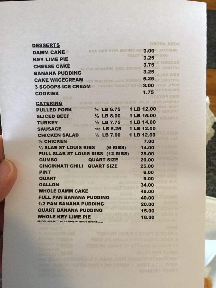 Rib Shack - Navarre, FL menu_pic
