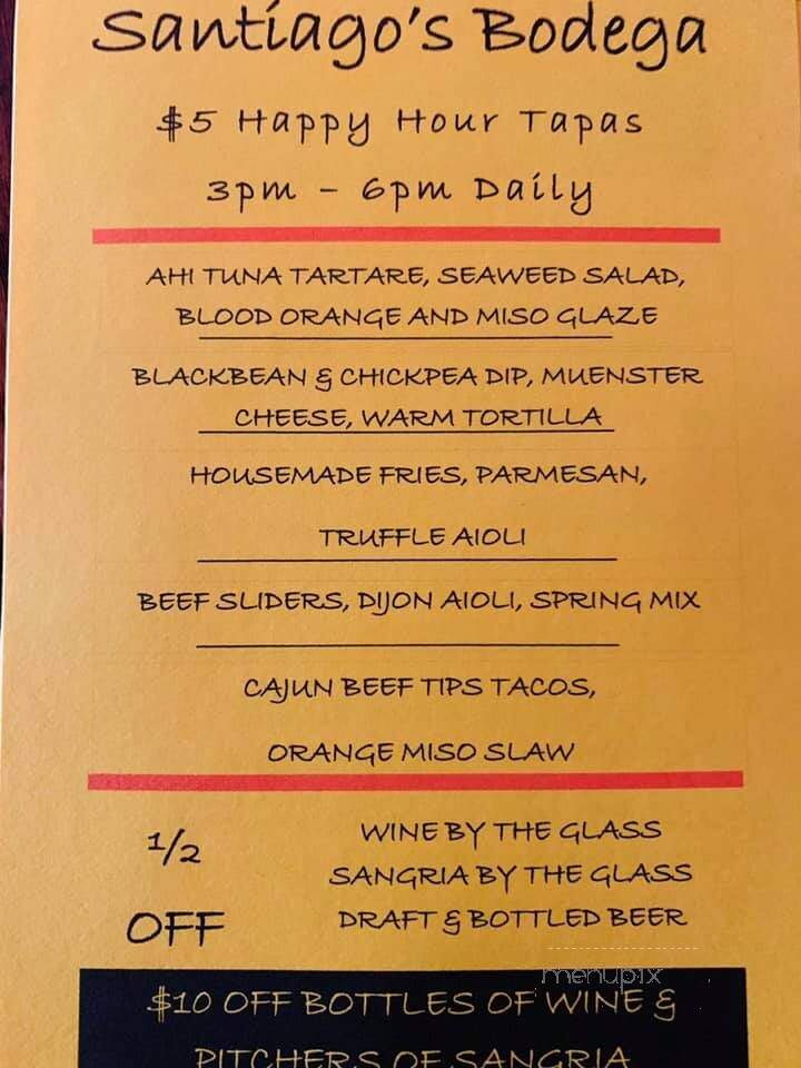 Santiago's Bodega - Key West, FL menu_pic