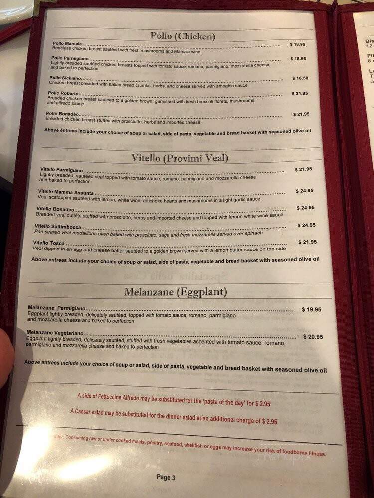 Picano's Restaurant & Lounge - Troy, MI menu_pic
