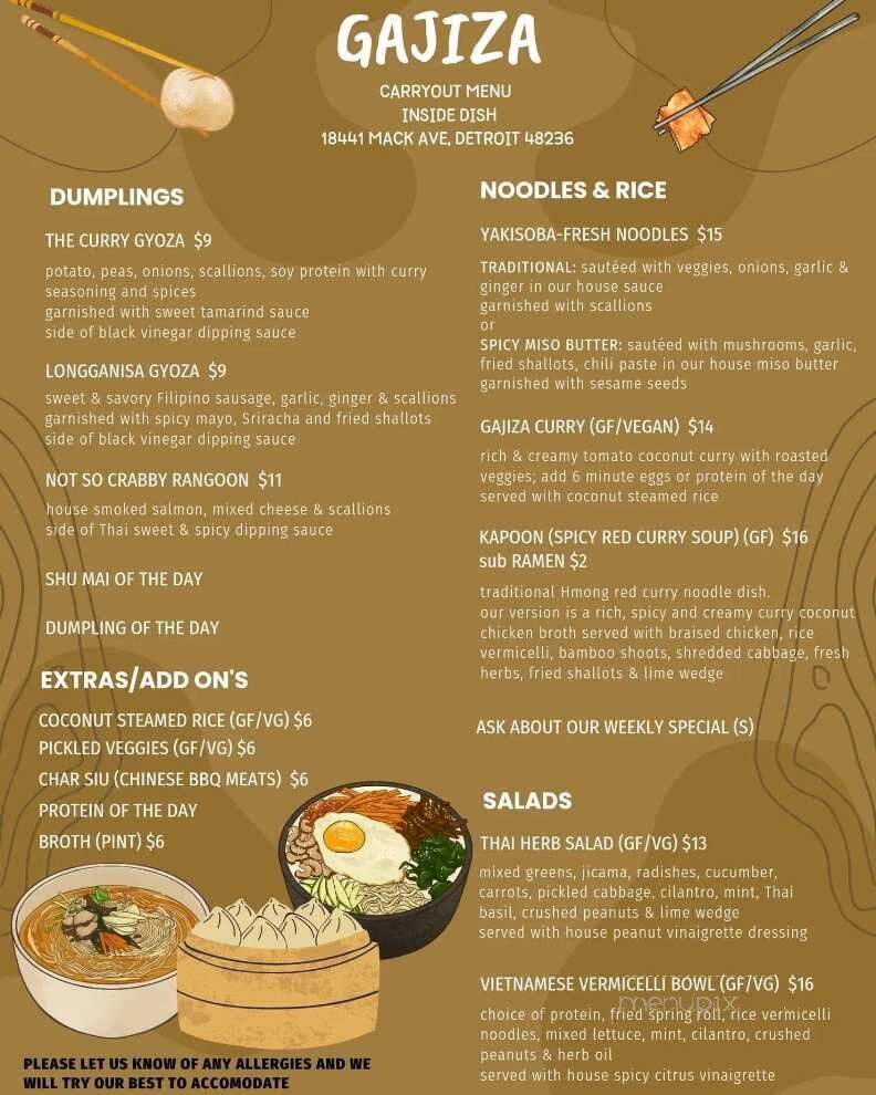 Dish Restaurant - Detroit, MI menu_pic