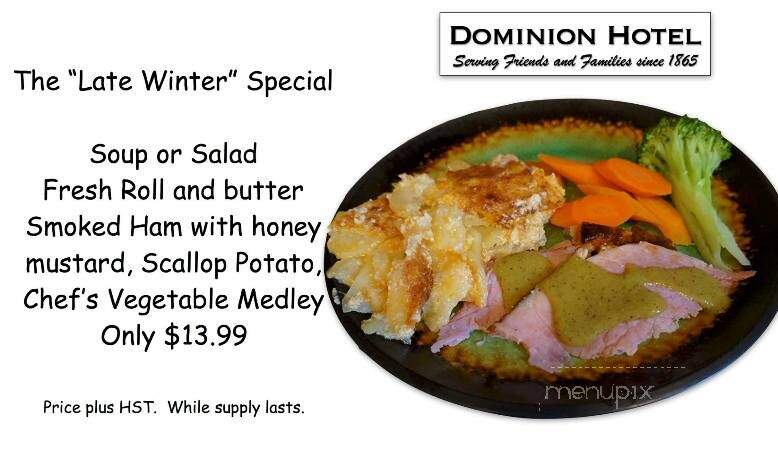 Dominion Hotel - Minden, ON menu_pic