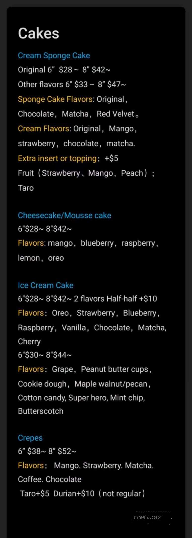 Banana Boat - Winnipeg, MB menu_pic