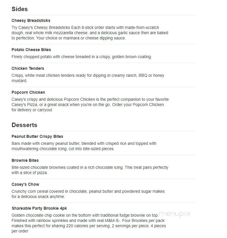 Casey's General Store - Coulterville, IL menu_pic