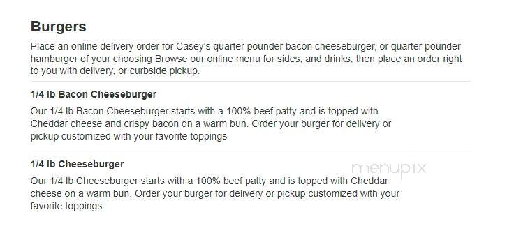 Casey's General Store - Coulterville, IL menu_pic