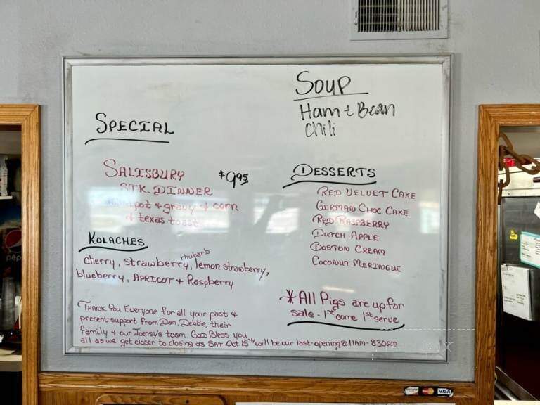Joensy's Restaurant - Center Point, IA menu_pic