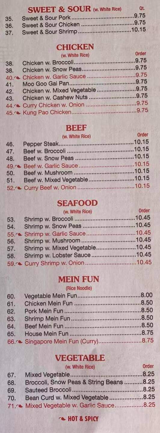 Taste Of China - Ulysses, KS menu_pic