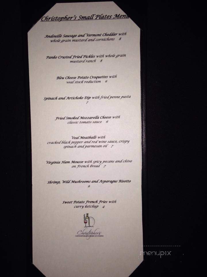 Christopher's Restaurant - Crofton, MD menu_pic