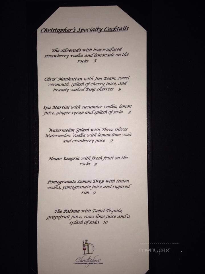 Christopher's Restaurant - Crofton, MD menu_pic