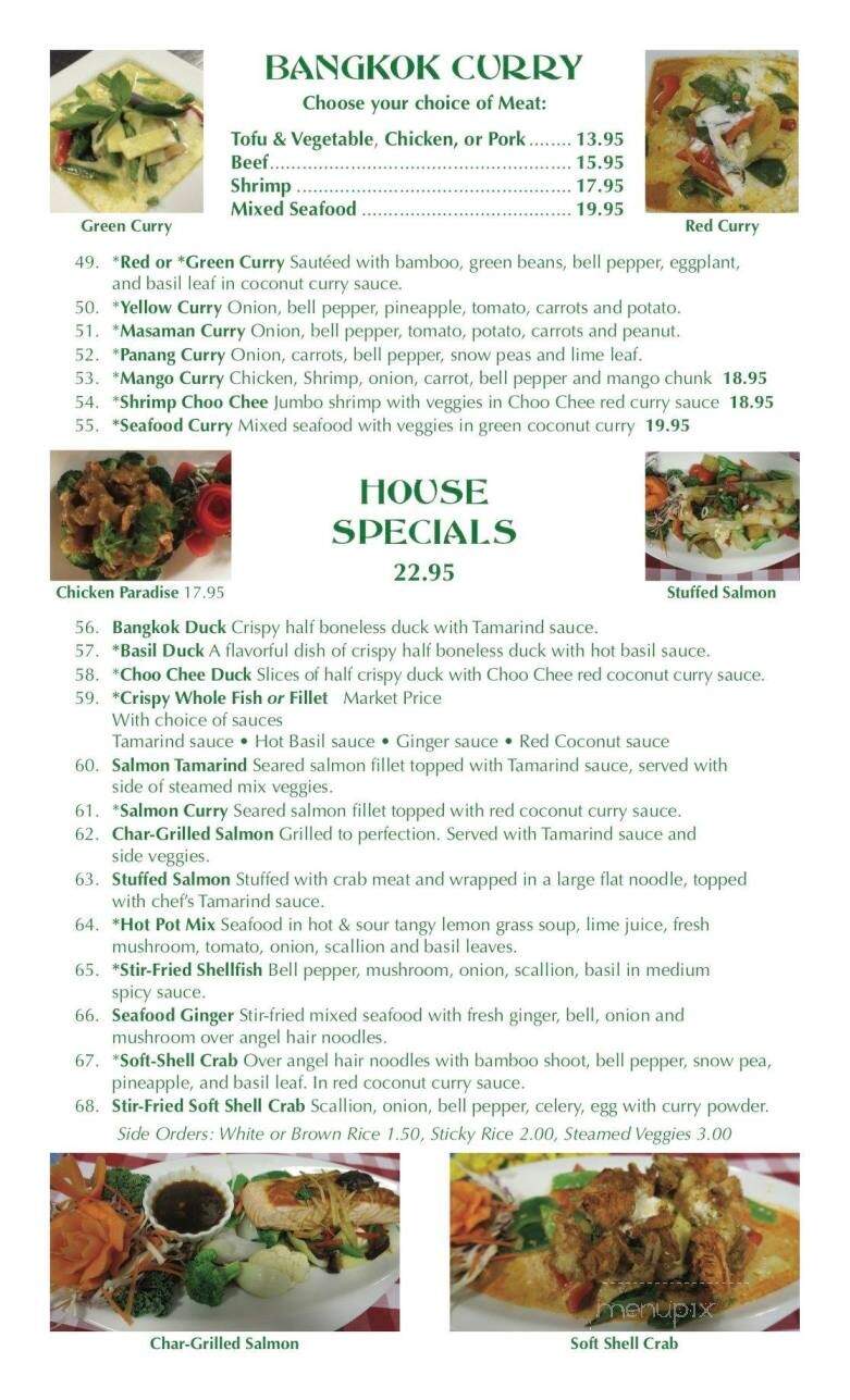 Bangkok Thai Cuisine - Hyannis, MA menu_pic