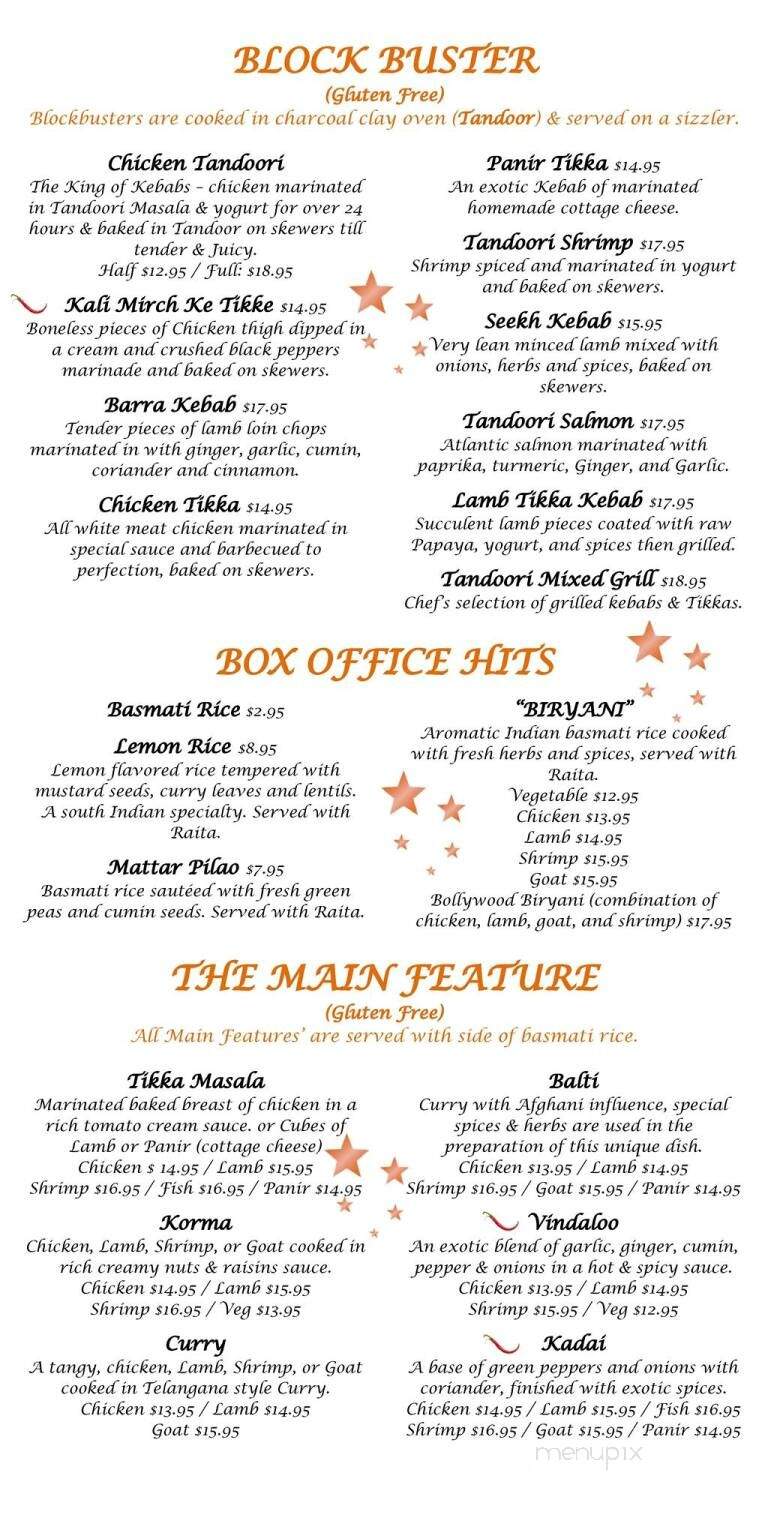 Bollywood Grill - Shrewsbury, MA menu_pic
