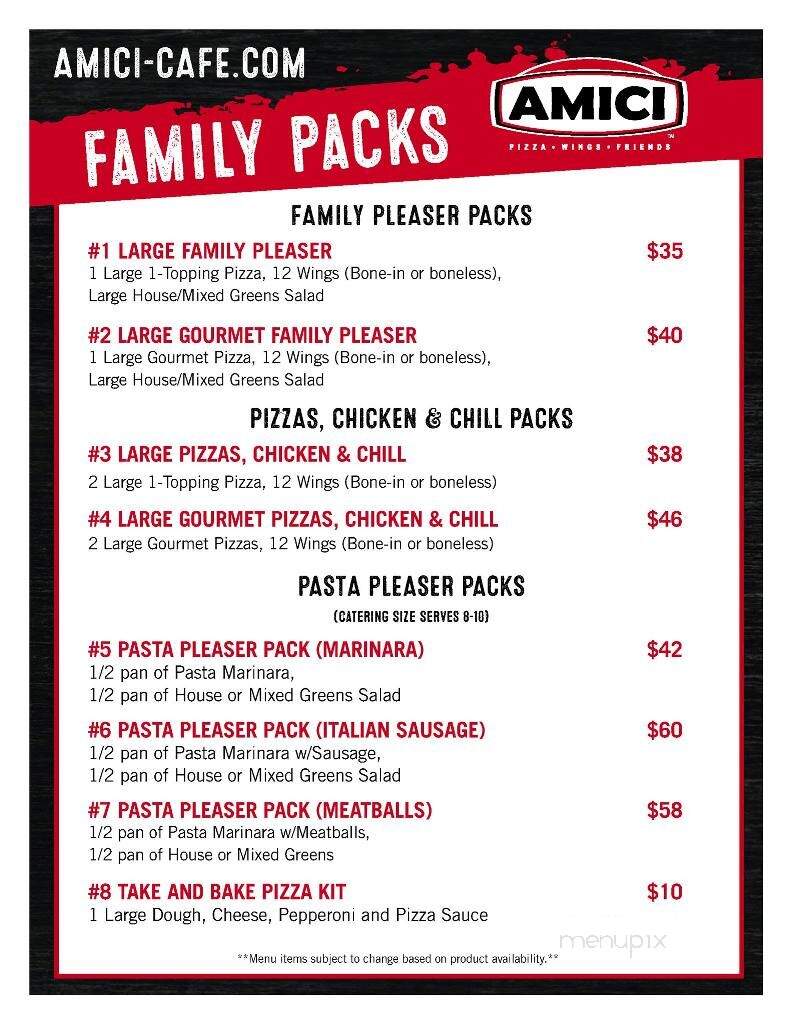 Amici Italian Cafe - Covington, GA menu_pic