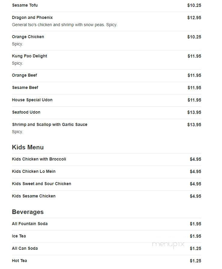 Magic Wok Chinese Restaurant - Dahlonega, GA menu_pic
