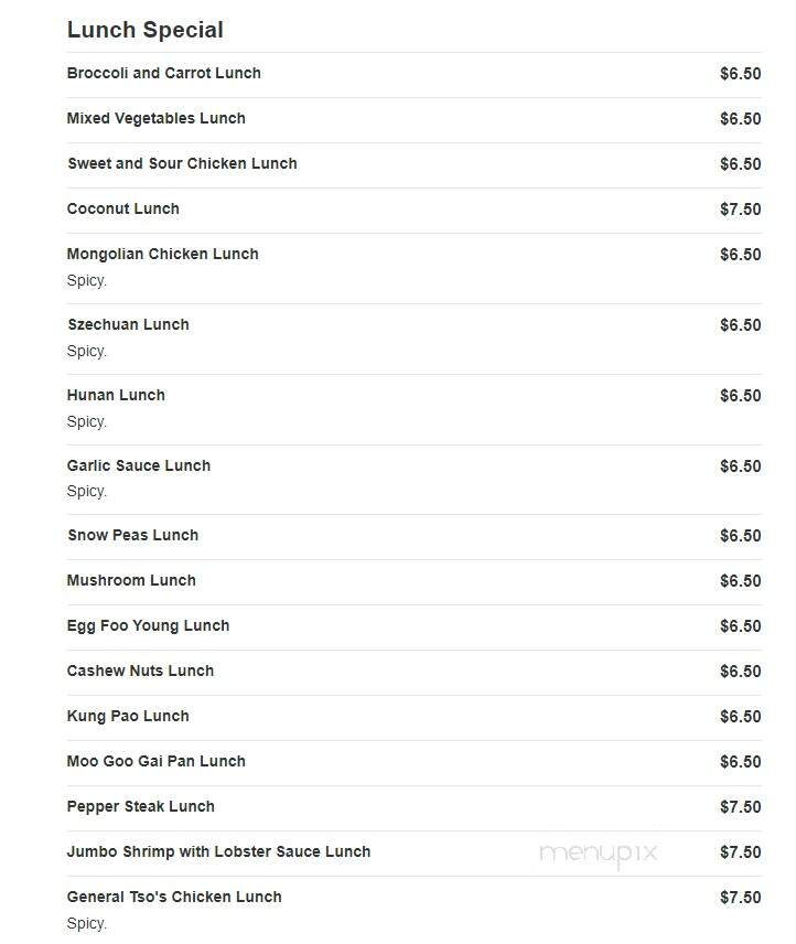 Magic Wok Chinese Restaurant - Dahlonega, GA menu_pic